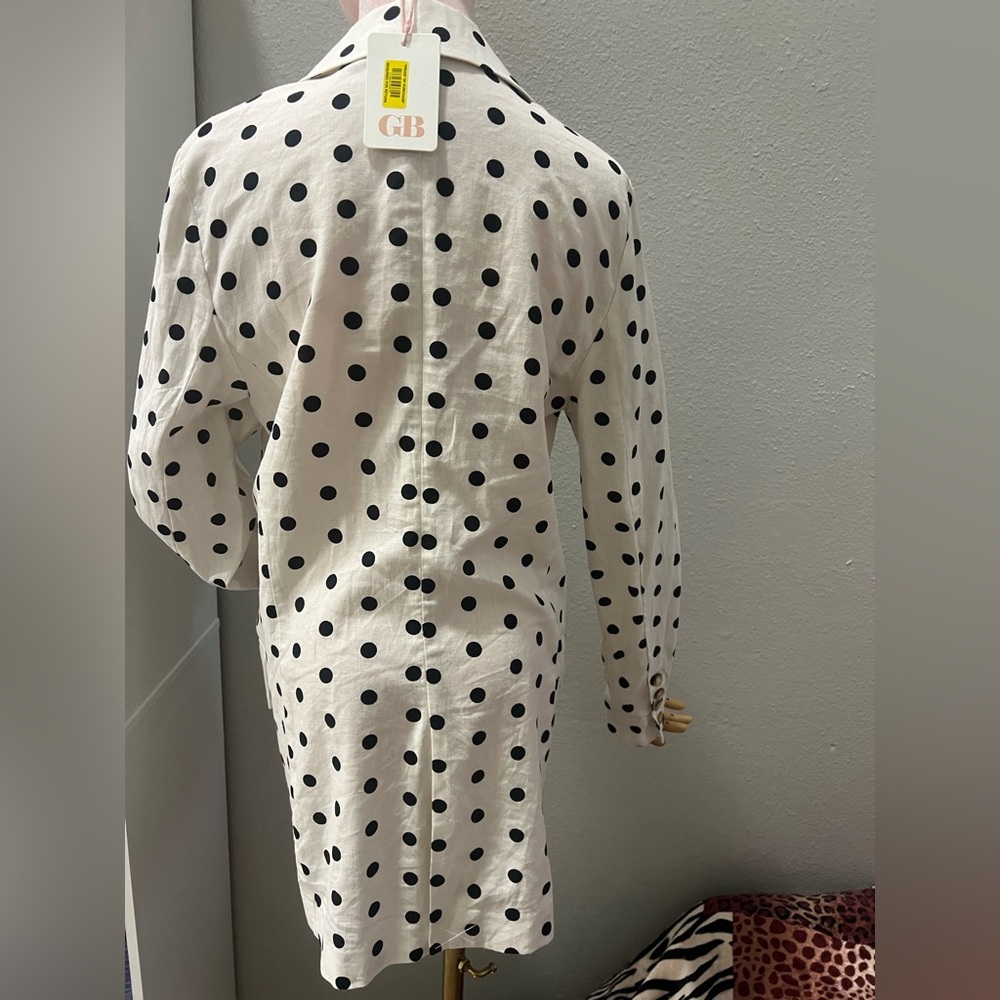 G B Black and White Polka Dot blazer - Picture 5 of 6